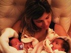 Dentinho posto foto de Dani Souza com as duas filhas no colo
