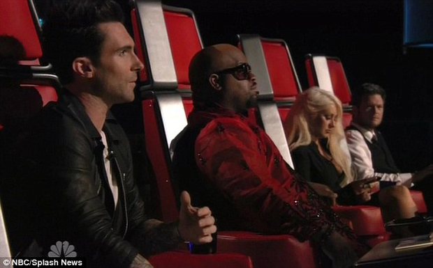 Adam Levine, Cee Lo Green, Christina Aguilera e Blake Shelton no 'The Voice' (Foto: Divulgação)