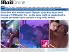 Farra de Usain Bolt no Rio é manchete na imprensa internacional