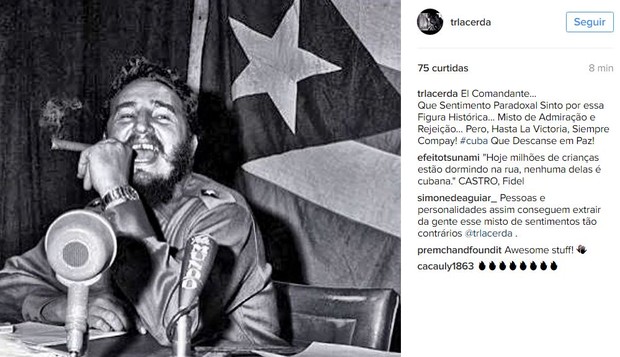 Thiago Lacerda sobre morte de Fidel Castro (Foto: Instagram / Reprodução)