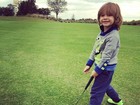 Adriane Galisteu mostra filho jogando golfe: 'Amor que não se mede'