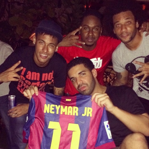 Drake posta foto com Neymar (Foto: Reprodução/Instagram)