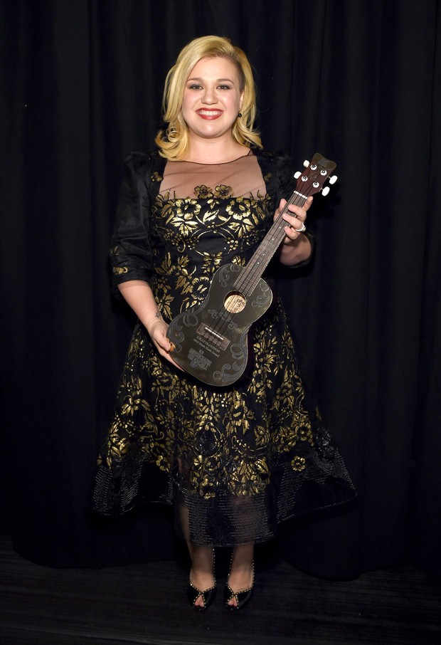 Kelly Clarkson em premiação em Nova York, nos Estados Unidos (Foto: Larry Busacca/ Getty Images/ AFP)