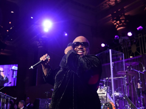 Cee Lo Green faz show em evento em Nova York, nos Estados Unidos (Foto: Jamie McCarthy/ Getty Images/ AFP)