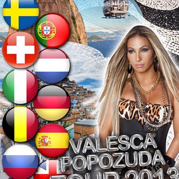 Valesca colocou a imagem de divulgação de sua turnê europeia (Foto: Reprodução/Instagram)