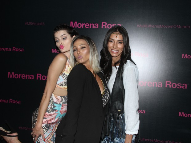 Isabelli Fontana, Valesca Popozuda e Lea T em evento em São Paulo (Foto: Amauri Nehn/ Foto Rio News)