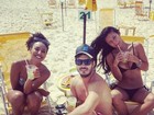 Sheron Menezzes e Yanna Lavigne curtem praia no Rio