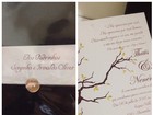 Ex-BBB Serginho mostra convite de casamento de Neném