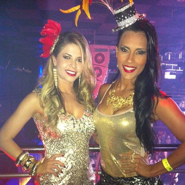 Ex-BBBs Cacau e Kelly em evento em Campinas, São Paulo (Foto: Instagram/ Reprodução)