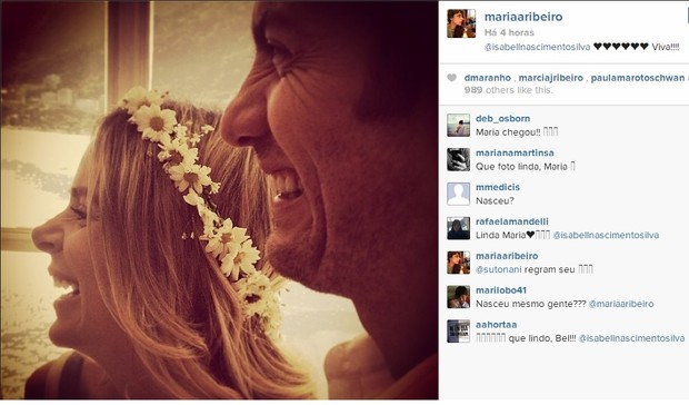 Maria Ribeiro comemora nascimento de filha de Gabriel Braga Nunes, no Instagram (Foto: Reprodução/Instagram)