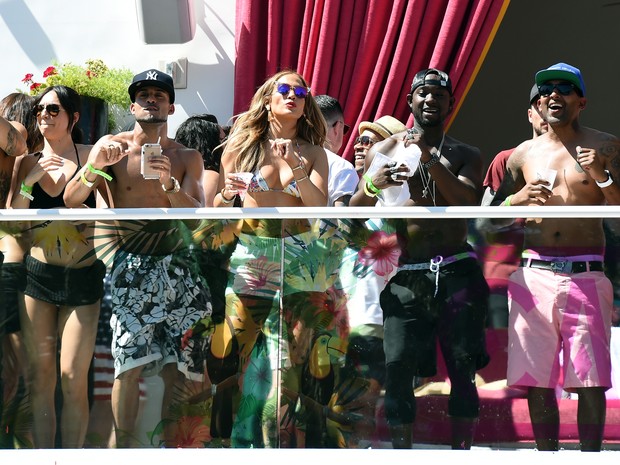 Jennifer Lopez em festa em hotel em Las Vegas, nos Estados Unidos (Foto: Ethan Miller/ Getty Images/ AFP)