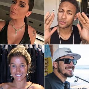 Réveillon dos famosos - Anitta, Neymar, Gabriela Pugliesi e Caio Castro (Foto: EGO)