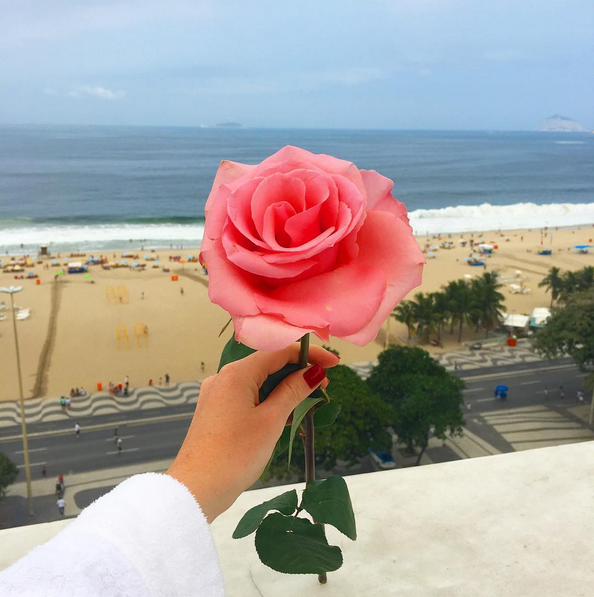 Marina Ruy Barbosa mostra rosa que ganhou (Foto: Reprodução/Instagram)