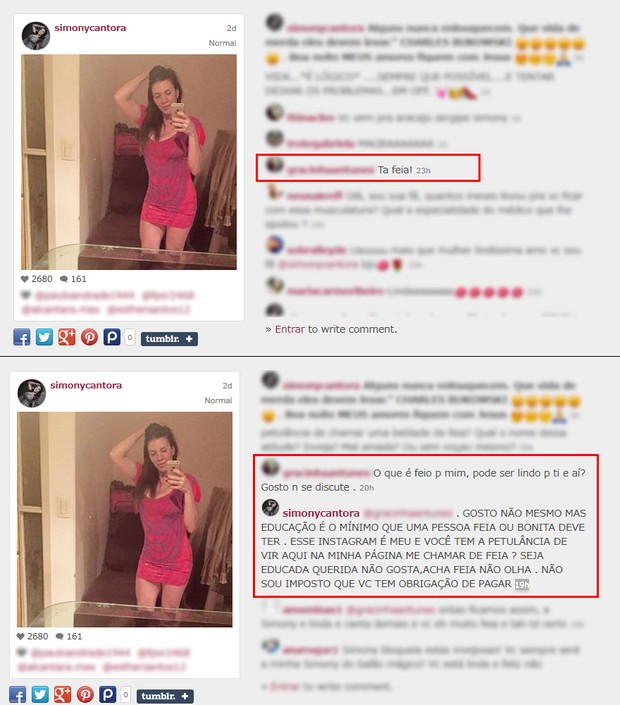 Simony é criticada por seguidora (Foto: Instagram / Reprodução)