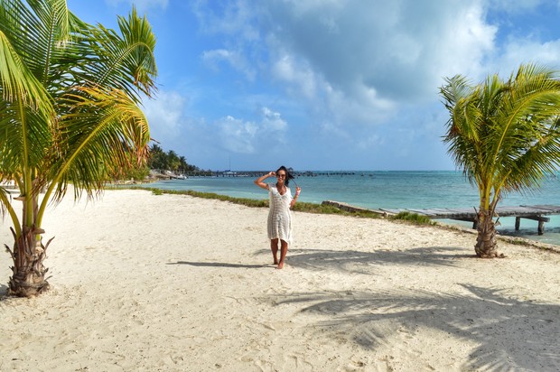 Suellem Morimoto no Caribe (Foto: Divulgação/Arquivo Pessoal)