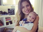 Bárbara Borges comemora os 2 meses do seu filho