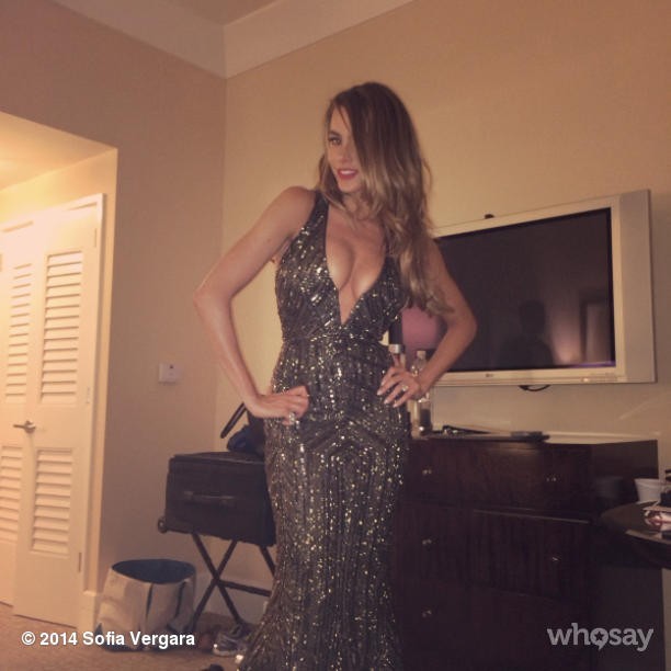 Sofia Vergara em festa pós-Globo de Ouro em Los Angeles, nos Estados Unidos (Foto: Instagram/ Reprodução)