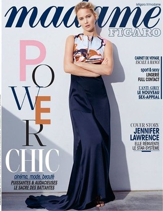 Jennifer Lawrence na capa da Madame Figaro (Foto: Reprodução)