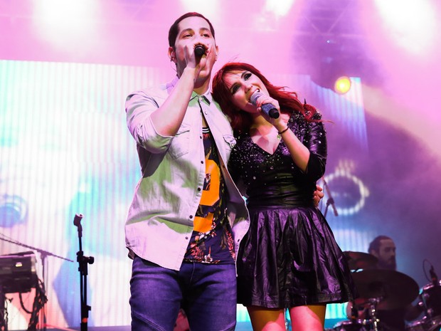 Christian Chavez e Dulce Maria em show em São Paulo (Foto: Manuela Scarpa/ Foto Rio News)