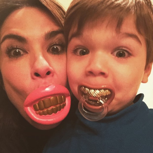 Luciana Gimenez se diverte com o filho caçula, Lorenzo Gabriel (Foto: Instagram/ Reprodução)