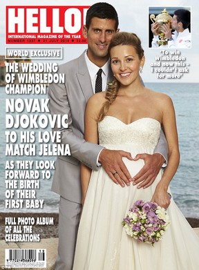 Novak Djokovic e Jelena Ristic (Foto: Revista/Reprodução)
