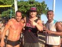 Bambam posta foto ao lado de Edmundo e Romário: 'Três campeões'