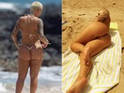 Depois de 'bumbum perfeito' na web, Amber Rose mostra celulites em praia
