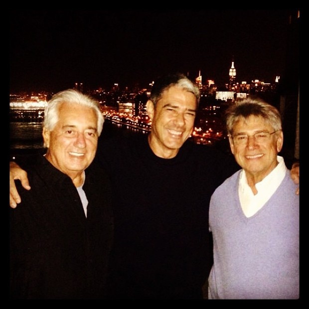 Chico José, William Bonner e Sérgio Chapelin em Nova York, nos Estados Unidos (Foto: Instagram/ Reprodução)