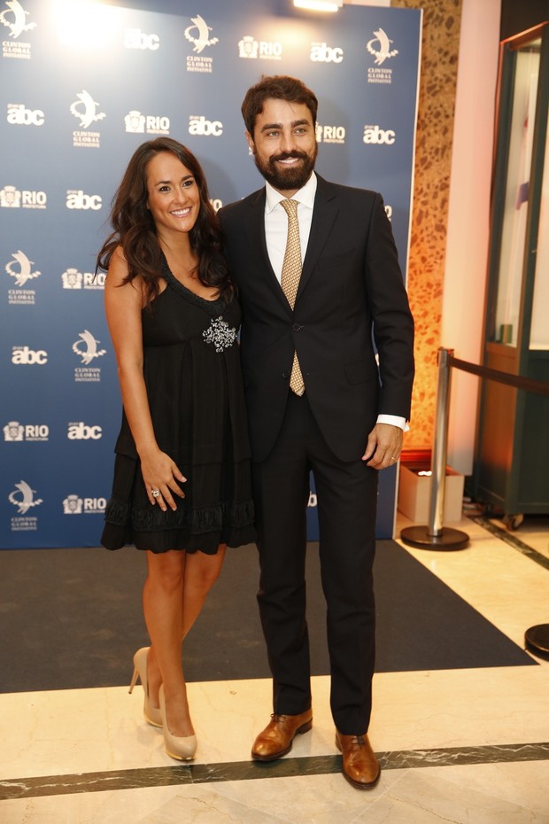 Francisca Pinto e Ricardo Pereira no evento de Bill Clinton (Foto: Felipe Panfili/AgNews)