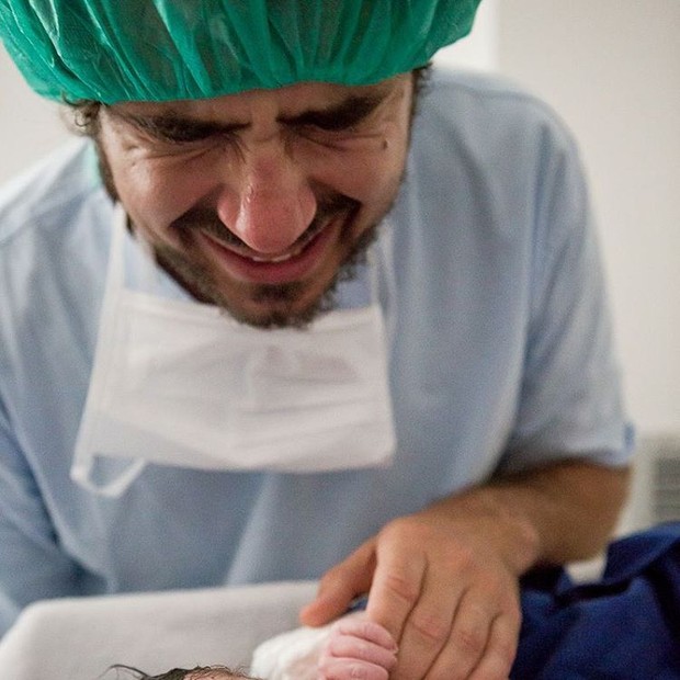 Felipe Andreoli no nascimento do filho, Rocco (Foto: Reprodução/Instagram)