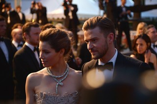 Jessica Biel e Justin Timberlake no Festival de Cannes (Foto: AFP / Agência)
