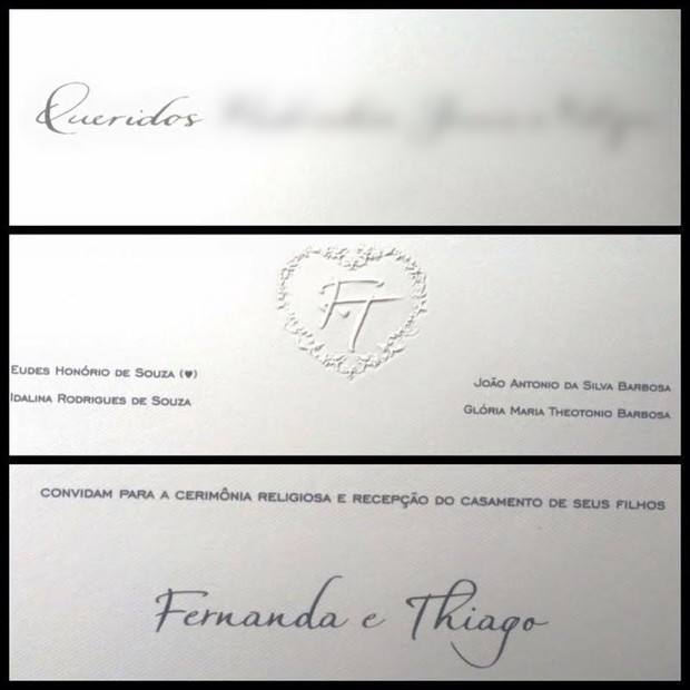 Convite de casamento de Thiaguinho e Fernanda Souza (Foto: Reprodução/Instagram)