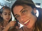 Giovanna Antonelli vira 'cobaia' da filha em dia de maquiagem: 'Amando' 