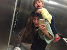 Joana Balaguer se diverte com bagunça do filho: 'Amo muito'