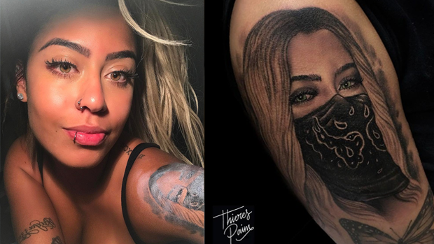 Rafaella Santos tatua o próprio rosto (Foto: Reprodução/Facebook)