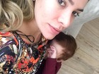 Adriana Sant'Anna amamenta o filho: 'Delícia de momento'