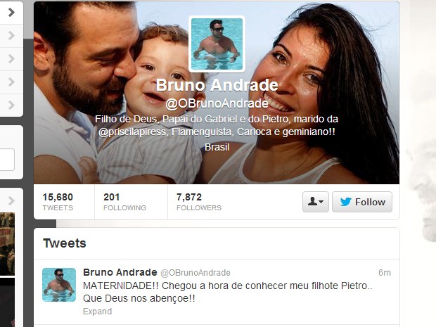 Bruno Andrade (Foto: Reprodução/ Twitter)