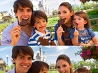 Carol Celico posta foto com Kaká e filhos na Disney