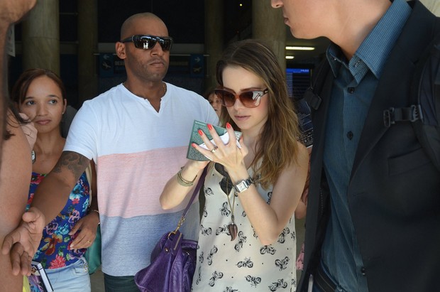 Sandy no aeroporto Santos Dumont (Foto: William Oda / AgNews)