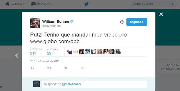 @realwbonner (Foto: Reprodução/Twitter)