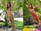 Priscila Fantin mostra boa forma em novas fotos de campanha de lingerie