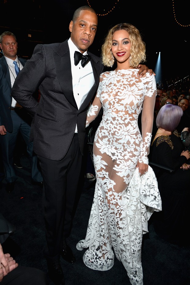 Betoncé e Jay-Z no Grammy Awards 2014 (Foto: Getty Images)