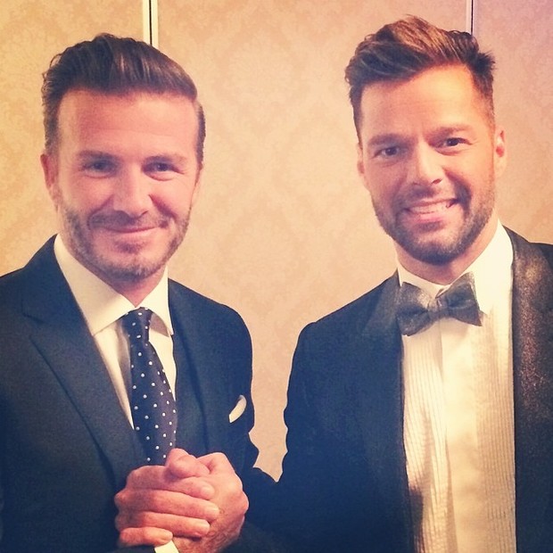 David Beckham e Ricky Martin (Foto: Reprodução/ Instagram)