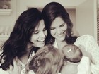Daniella Sarahyba posta foto com mãe e as duas filhas