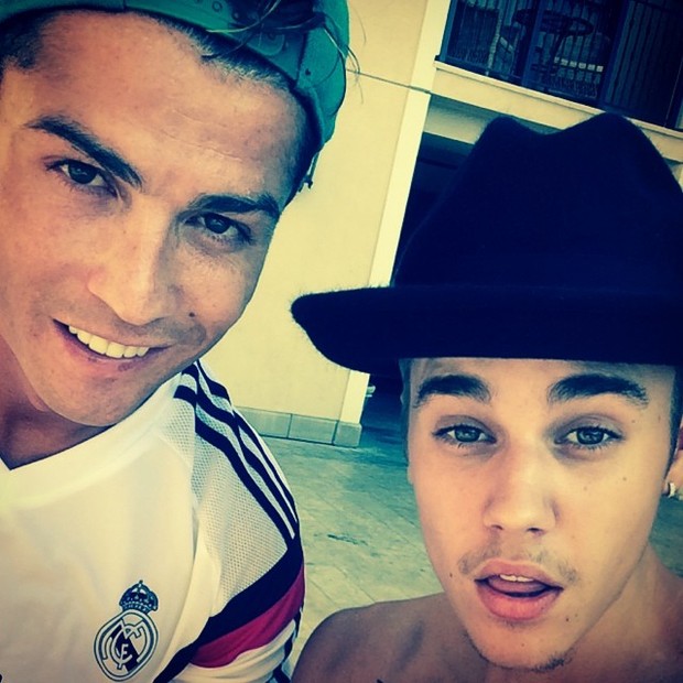 Justin Bieber e Cristiano Ronaldo (Foto: Instagram)