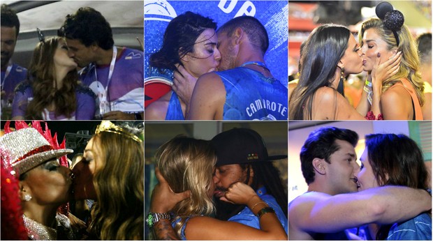 Beijo na boca no último dia do carnaval 2016: teve casal novo, mulher com mulher e selinho entre as rainhas de bateria. Escolha o melhor beijo (Foto: EGO/ Ag. News/ Brazil News/Divulgação)