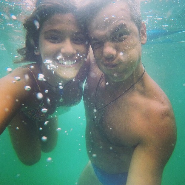 Giulia e Otaviano Costa em mergulho (Foto: Instagram/ Reprodução)