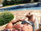 Bruno Miranda, o Borat de 'Amor e sexo', faz selfie de sunga e dá bom dia