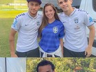 Filhos de Fátima Bernardes e William Bonner posam com Neymar e Oscar 