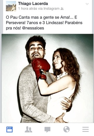 Thiago Lacerda se declara a Vanessa Loes (Foto: Instagram / Reprodução)